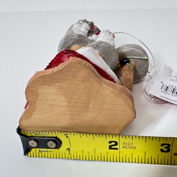 Cat Tower Christmas Tree Ornament 3 Gray & White Sleeping Colored Bulb Tiered - Picture 13 of 13